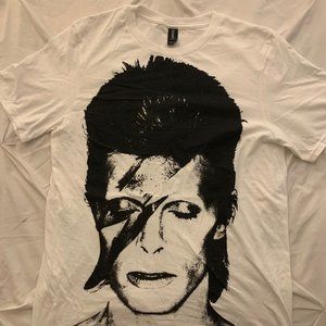 David Bowie white t-shirt Small